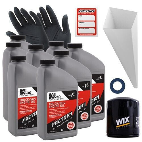 Factory Racing Parts Oil Change Kit Fits Lexus LX4704.7L V8 1998-2007 5W-30 Full Synthetic Oil - 8 Quarts-0