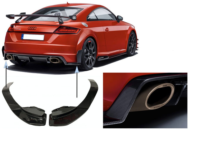 2X NOWE ORYGINALNY CARBON SPOILER NAKŁADKI AUDI TT SPORT 8S0088541 8S0088542-0