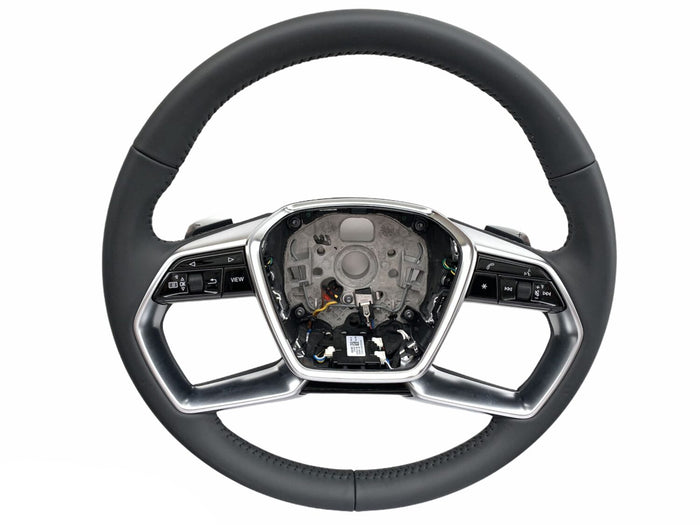 NEW ORIGINAL HEATED STEERING WHEEL DSG BLACK LEATHER MULTIFUNCTION AUDI A8 A6 A7 Q7 Q8 E-TRON 4N0419508 4KE419091A-0