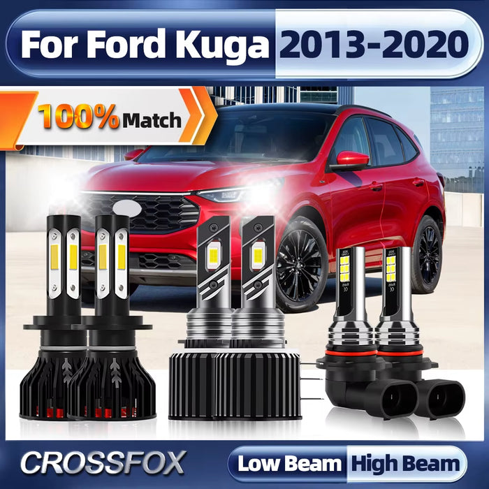 H7 H15 LED Canbus 360W 60000LM Turbo LED Car Headlight Bulbs Auto Fog Light 6000K  Kuga 2013-2016 2017 2018 2019 2020