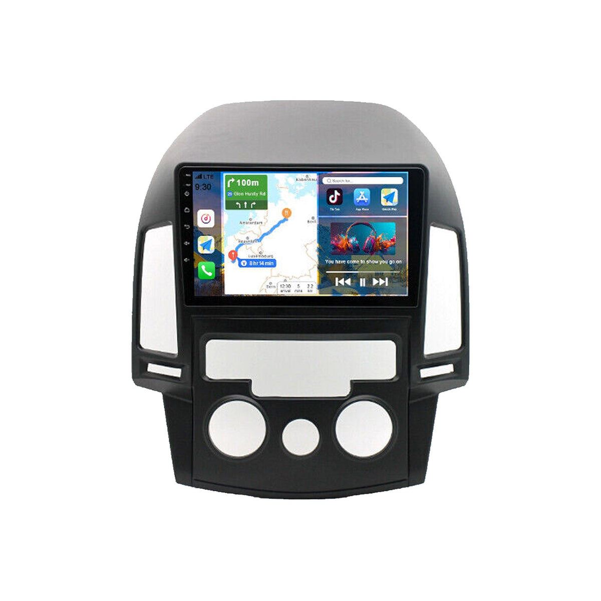 In-Dash Units Android 13 GPS CarPlay Suitable for Hyundai i30