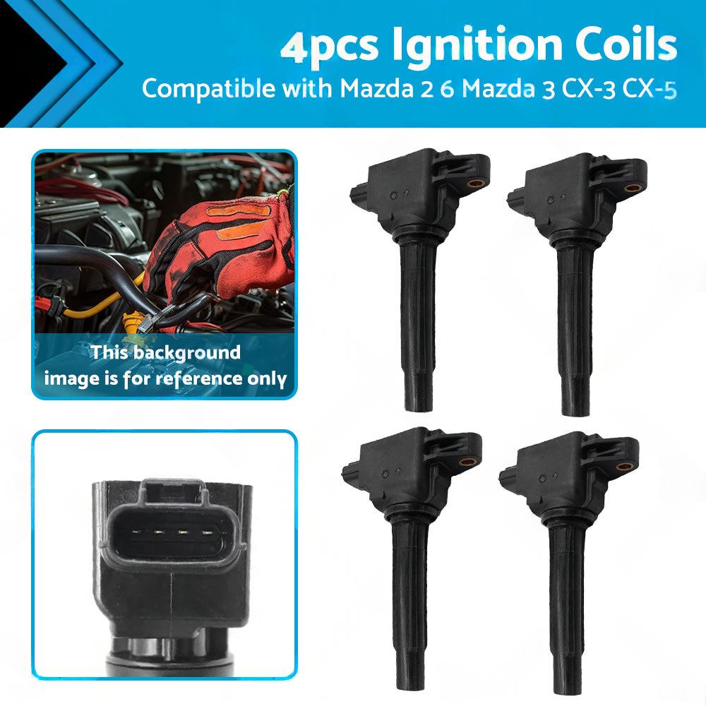 4x Ignition Coil Suitable for Mazda 2